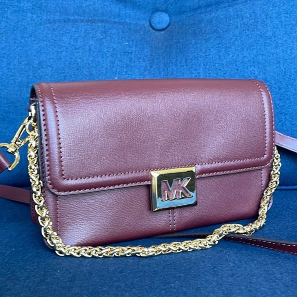 Michael Kors Sonia Medium Leather Shoulder Bag Merlot